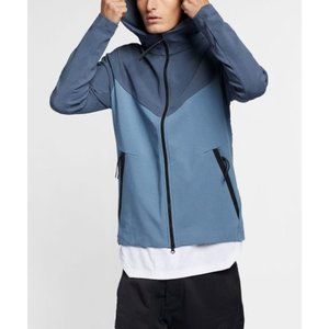 Nike Men’s Monsoon Blue & Thunderstorm Tech Pack Windrunner Hooded Jacket - Smal